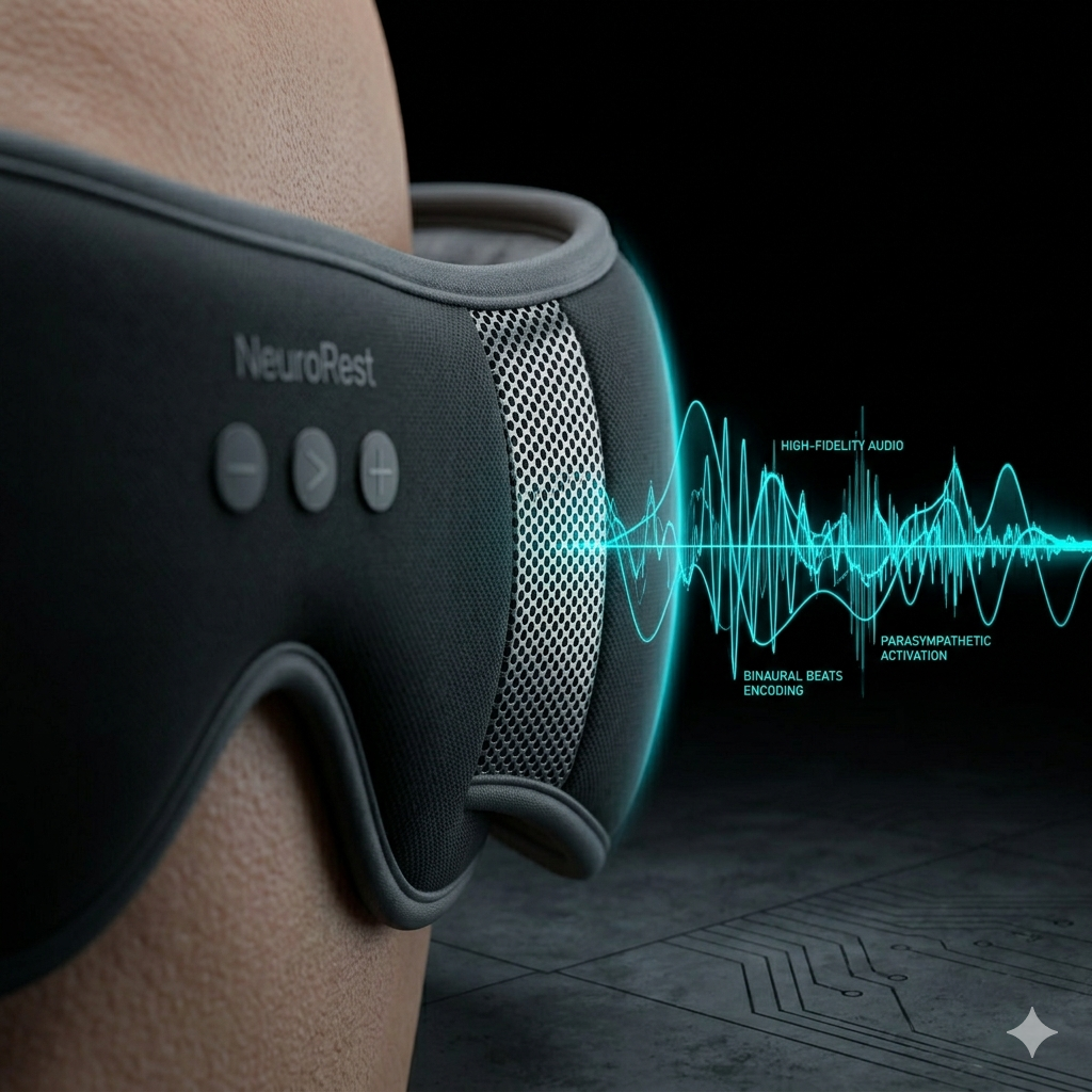 Neuro Rest/ 3D Bluetooth Sleep Mask with Deep Silence Technology