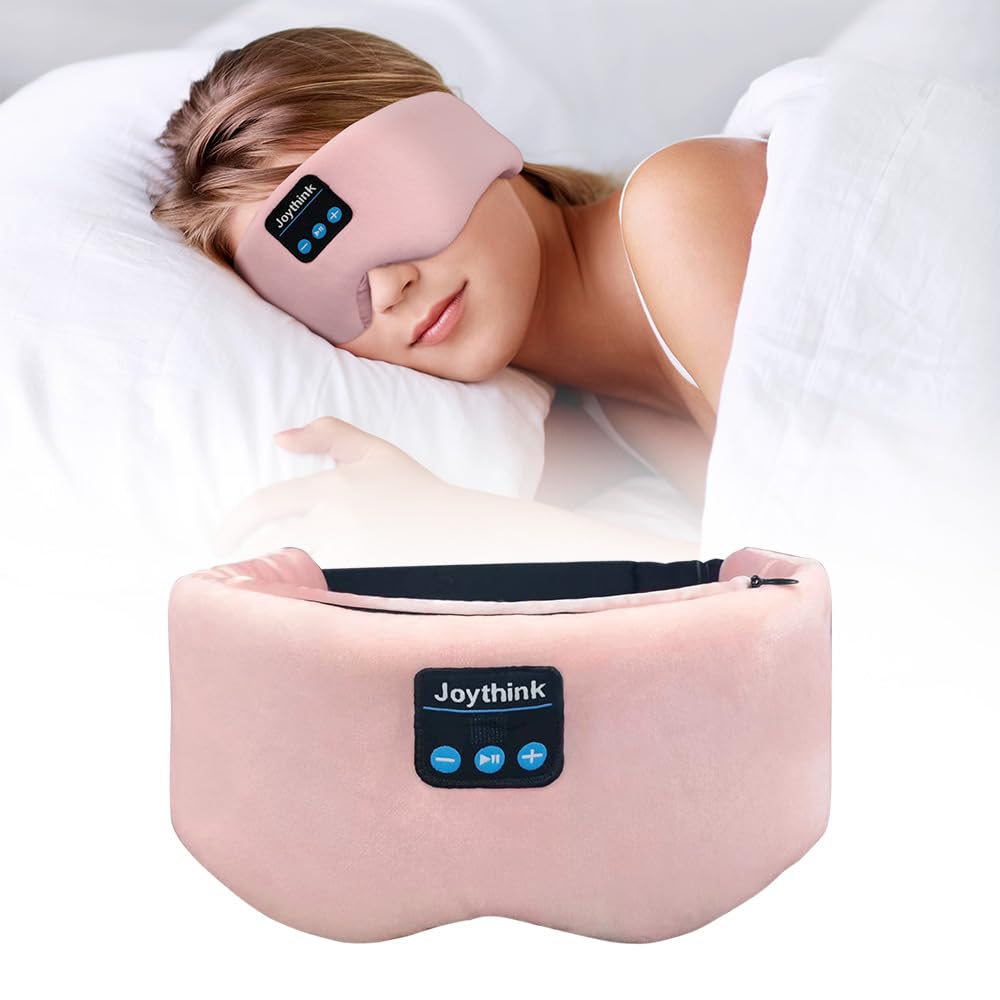 NeuroRest  Deluxe for her: Sleep Headphones Bluetooth Headband Sleeping Eye Mask Silk Sleep Hheadphones for Side Sleepers with Ultra-Thin Stereo Speakers Perfect for Sleep